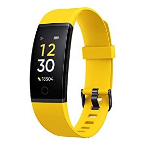 Realme Band (Yellow) - Full Colour Screen With Touchkey, Real-time Heart Rate Monitor, In-Built USB Charging, IP68 Water Resistant